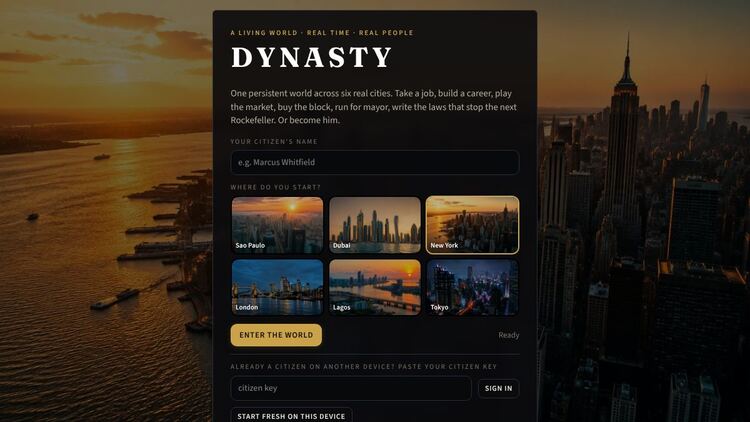 Dynasty screenshot