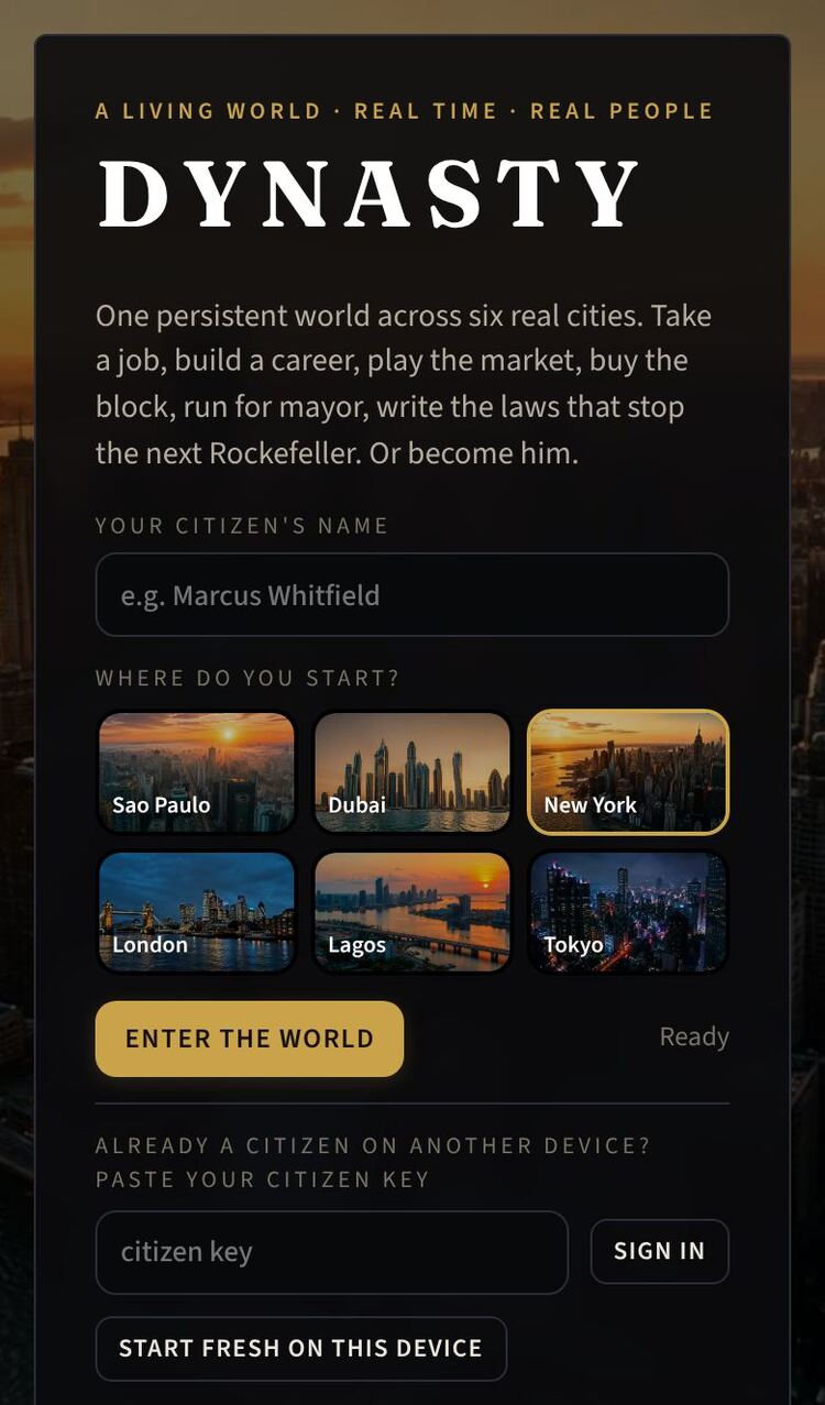 Dynasty screenshot